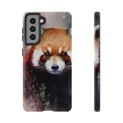 Red Panda in Watercolor - Impact Resistant Phone Case Samsung Galaxy S21 Glossy